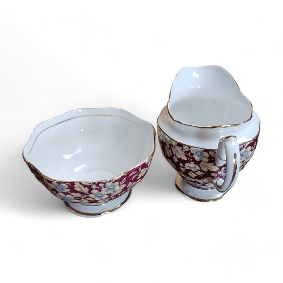 Royal Albert Crown China Royal Brocade Sugar Bowl Creamer Replacement Pieces - Picture 5 of 15